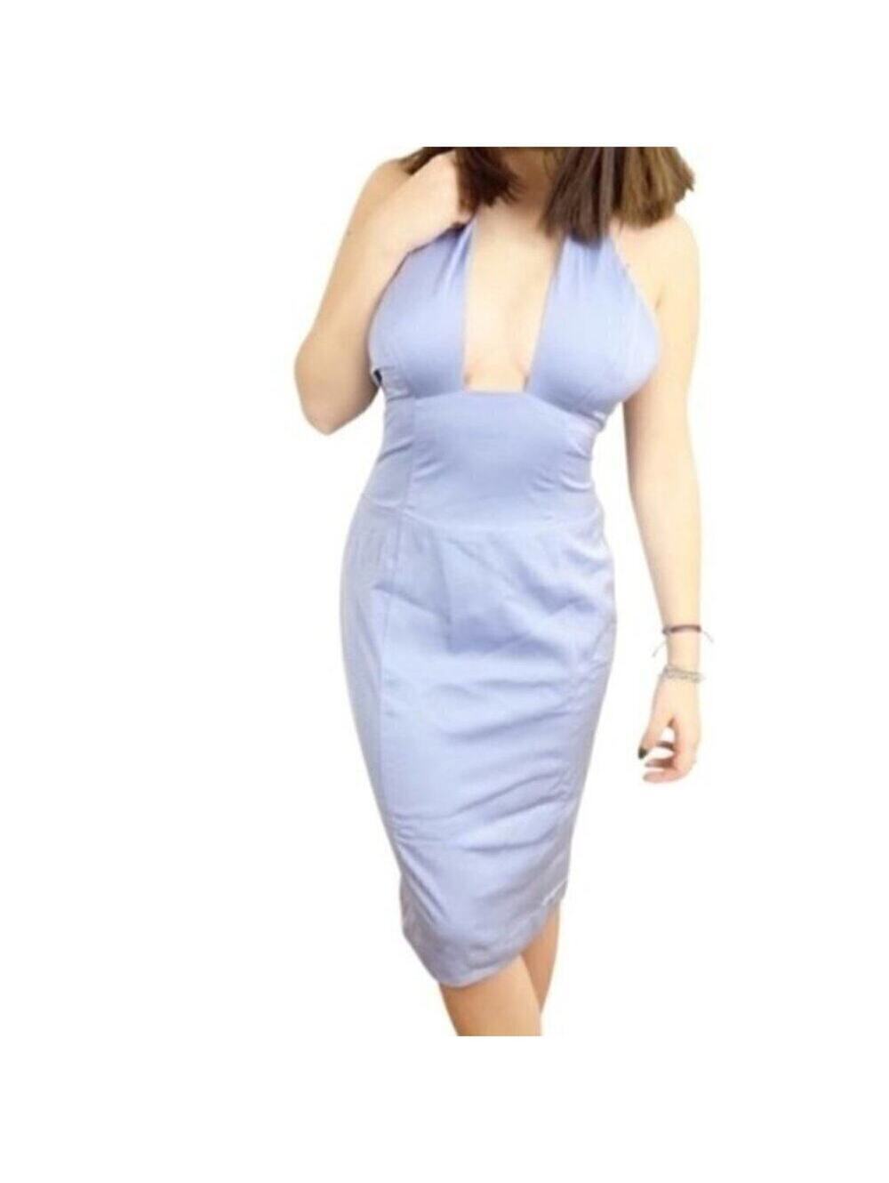NBD revolve Plunging neckline open back midi dress